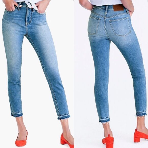 J. Crew high rise skinny jeans w/ let down raw hem - Picture 1 of 8